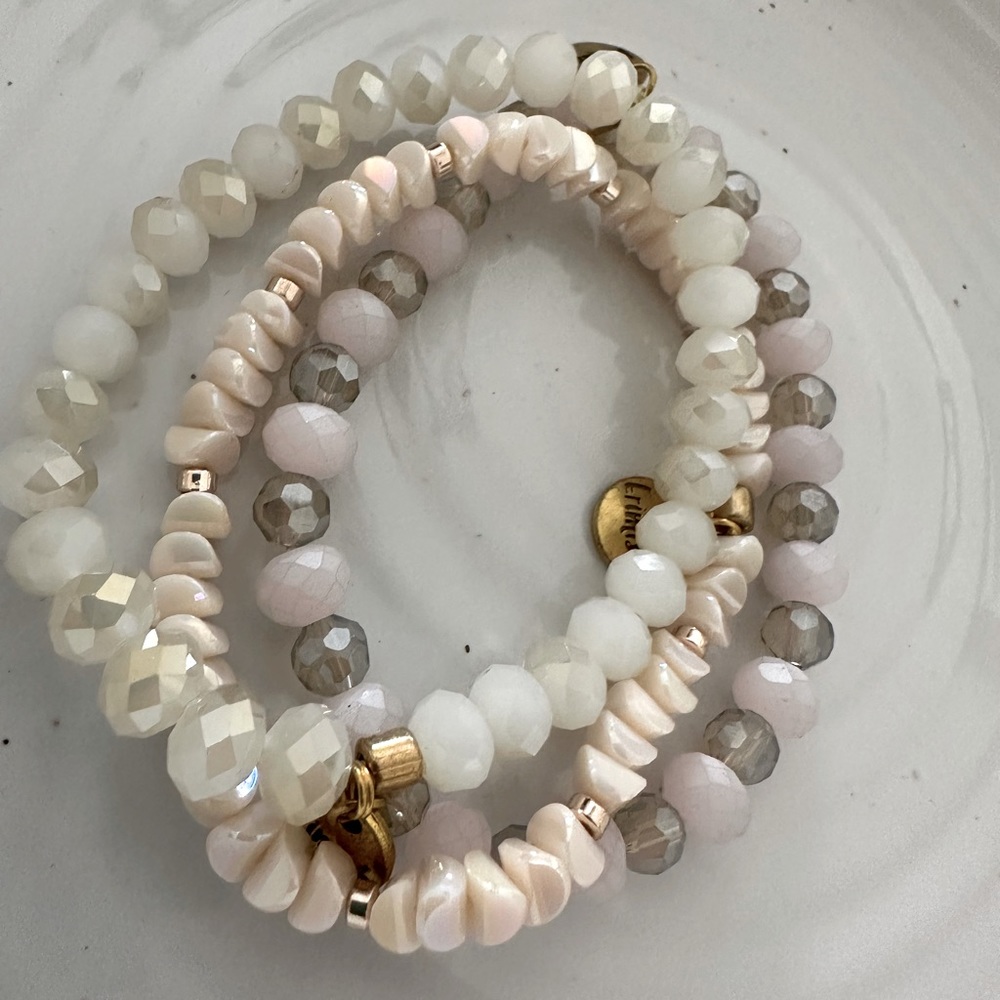 New Erimish bracelet set of three boutique trendy stretch beaded bracele…